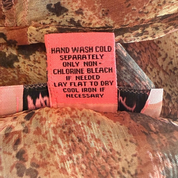 Betsey Johnson Sheer Snake-Print Maxi Cover-Up in Dusty Rose and Brown - Picture 8 of 8